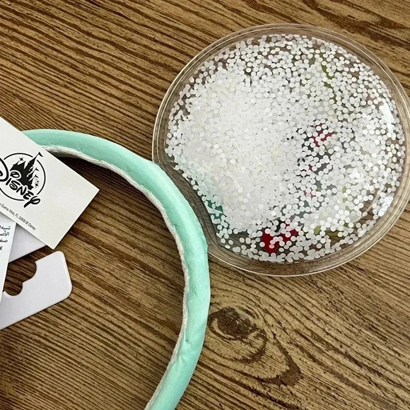 Disney Parks Mickey and Minnie Festive Snow  Globe Ears Headband - Picture 10 of 12